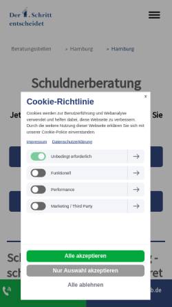 Vorschau der mobilen Webseite www.adn-schuldnerberatung.de, ADN Schuldner- und Insolvenzberatung gGmbH