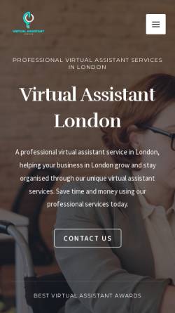 Vorschau der mobilen Webseite virtualassistantlondon.co.uk, Virtual assistant in London