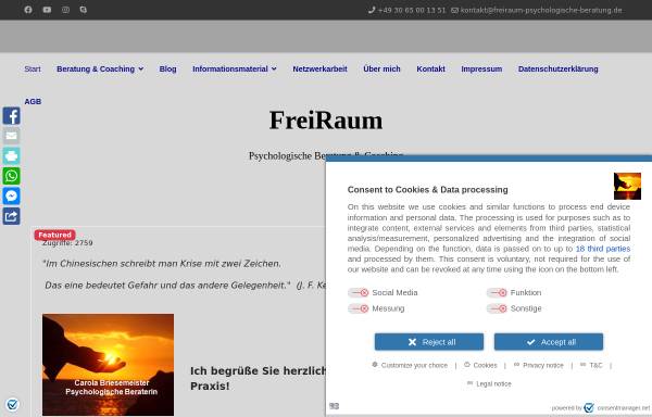Vorschau von www.freiraum-psychologische-beratung.de, FreiRaum