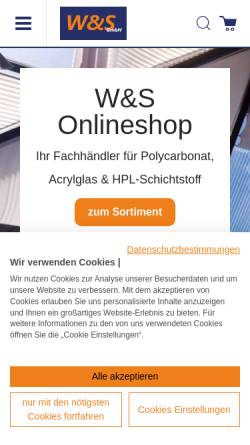Vorschau der mobilen Webseite www.ws-onlineshop.de, W&S Onlineshop