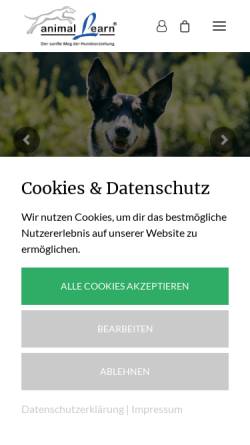 Vorschau der mobilen Webseite www.animal-learn.de, Animal Learn