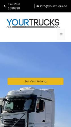 Vorschau der mobilen Webseite www.yourtrucks.de, Yourtrucks GmbH