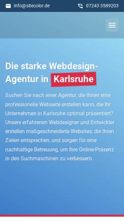 Vorschau der mobilen Webseite sitecolor.de, Sitecolor