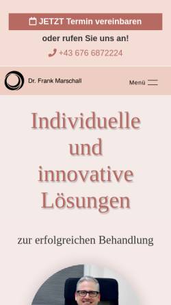 Vorschau der mobilen Webseite drfrankmarschall.at, Praxis Dr. Frank Marschall
