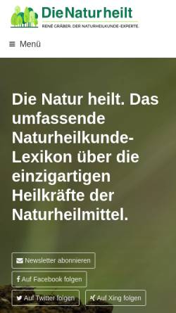 Vorschau der mobilen Webseite www.naturheilt.com, Naturheilkunde Experte René Gräber