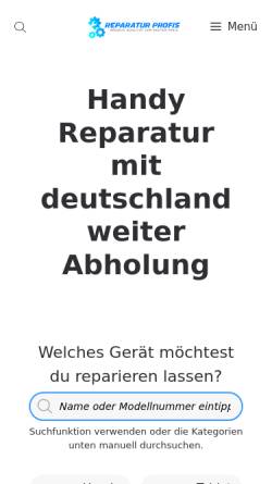 Vorschau der mobilen Webseite www.reparaturen-profis.de, Reparatur Profis GmbH