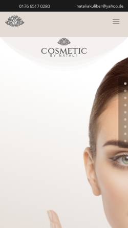 Vorschau der mobilen Webseite cosmeticbynatali.de, Cosmetic by Natali