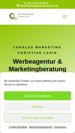 Vorschau der mobilen Webseite marketingberatung-lasin.de, Marketingberatung Christian Lasin