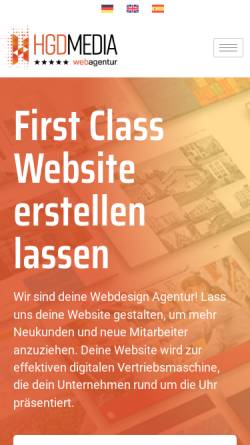 Vorschau der mobilen Webseite hgd-media.de, HGD Media Webdesign Agentur