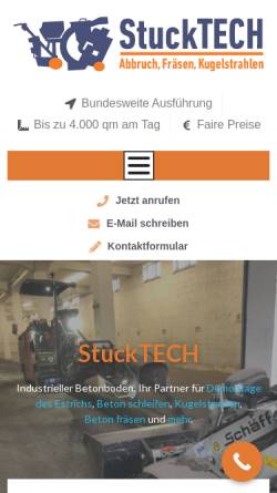 Vorschau der mobilen Webseite www.stucktech.de, Stucktech