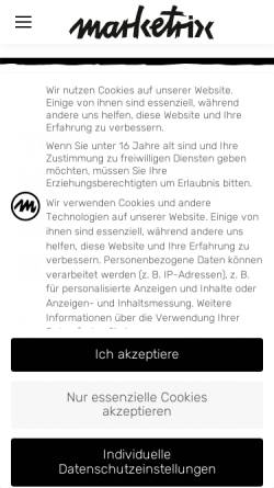 Vorschau der mobilen Webseite www.marketrix.de, marketrix GmbH