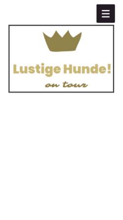 Vorschau der mobilen Webseite www.lustigehunde.de, Hundeschule Lustige Hunde!