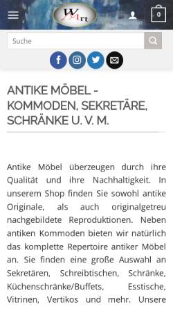 Vorschau der mobilen Webseite antikekommode.de, Antik Walz
