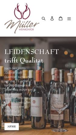 Vorschau der mobilen Webseite muellerweinkontor.de, Müller Weinkontor