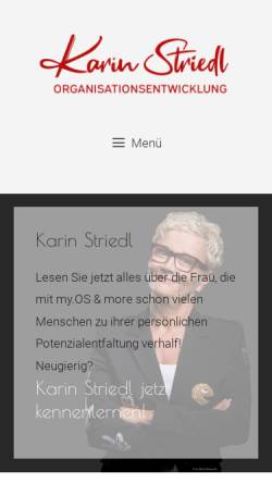 Vorschau der mobilen Webseite www.karinstriedl.de, Akademie Karin Striedl