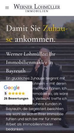 Vorschau der mobilen Webseite bayreuth-immobilienmakler.de, Lohmüller Immobilien