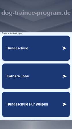Vorschau der mobilen Webseite www.dog-trainee-program.de, Hundeschule Aschaffenburg