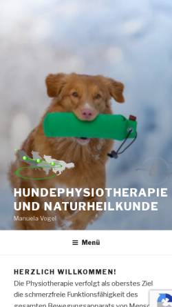 Vorschau der mobilen Webseite hundephysio-vogel.de, Hundephysiotherapie Manuela Vogel