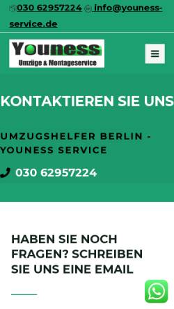 Vorschau der mobilen Webseite youness-service.de, Youness Umüge