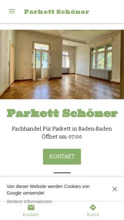 Vorschau der mobilen Webseite parkett-schoener.business.site, Parkett Schöner