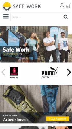 Vorschau der mobilen Webseite www.safe-work.de, Reidl GmbH & Co. KG