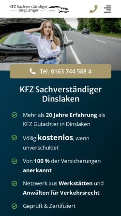 Vorschau der mobilen Webseite kfz-sv-team.de, KFZ-SV-Team Langer