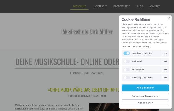 Vorschau von musikschule-mueller.jimdofree.com, Musikschule Dirk Müller