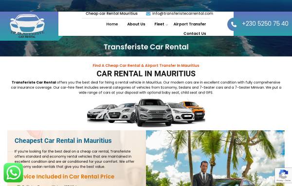 Vorschau von www.transferistecarrental.com, Transferiste Car Rental