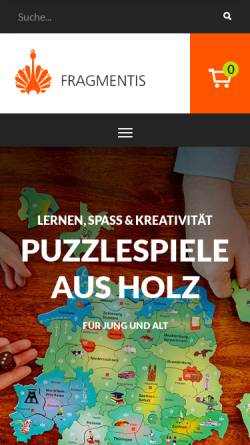 Vorschau der mobilen Webseite fragmentis.de, Fragmentis Spieleverlag