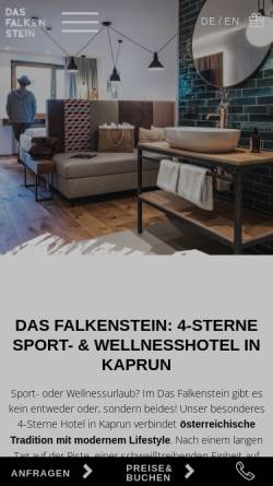 Vorschau der mobilen Webseite www.falkenstein.at, Das Falkenstein