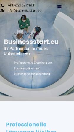 Vorschau der mobilen Webseite businessstart.eu, Businessstart