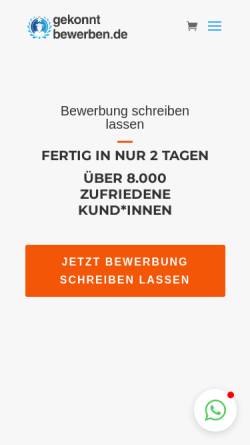 Vorschau der mobilen Webseite gekonntbewerben.de, Gekonnt Bewerben