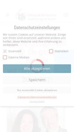 Vorschau der mobilen Webseite www.chiropraktik-frechen.de, Chiropraktik Frechen