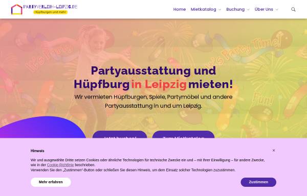 Vorschau von partyverleih-leipzig.de, Partyverleih Leipzig