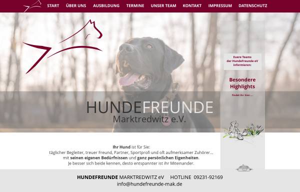Vorschau von www.hundefreunde-mak.de, Internationaler Rasse- Jagd- und Gebrauchshundeverband - Ortsgruppe Marktredwitz