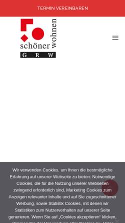 Vorschau der mobilen Webseite grw-einrichtungshaus.de, GRW Schöner Wohnen Einrichtungshaus