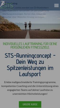 Vorschau der mobilen Webseite www.sts-runningconcept.de, STS-Runningconcept