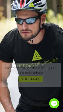 Vorschau der mobilen Webseite hol-eyewear.de, Heroes of Leisure - hol-eyewear