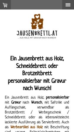 Vorschau der mobilen Webseite www.jausenbrettl.at, Jausenbrettl