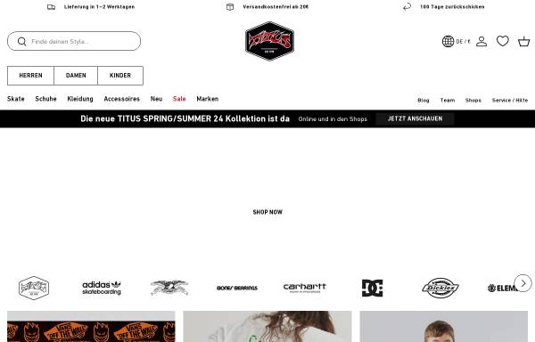 Vorschau von www.titus.de, Titus Shop