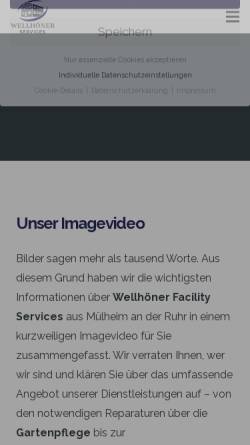 Vorschau der mobilen Webseite wellhoener.services, Wellhöner Facility Services GmbH & Co. KG