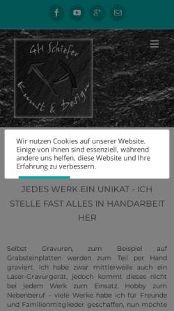 Vorschau der mobilen Webseite schiefer-kunst-design.de, GH Schiefer Kunst & Design