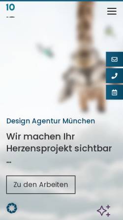 Vorschau der mobilen Webseite designhoch10.de, Designhoch10