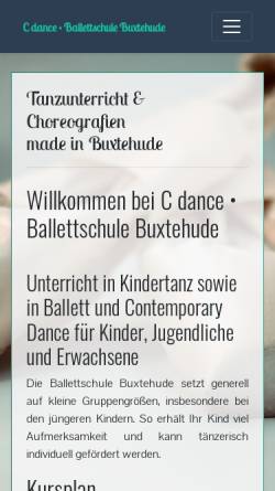 Vorschau der mobilen Webseite www.ballettschule-buxtehude.de, C dance • Ballettschule Buxtehude