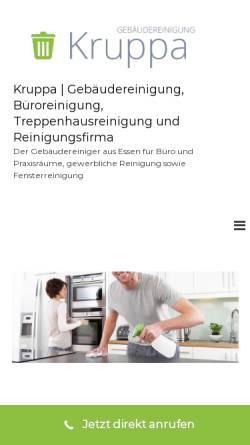 Vorschau der mobilen Webseite gebaeudereinigung-kruppa-service.de, Gebäudereinigung Kruppa