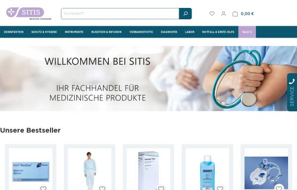 Vorschau von sitis.de, Sitis GmbH Rhein Main Medical