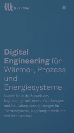 Vorschau der mobilen Webseite tlk-energy.de, TLK Energy