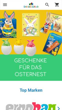 Vorschau der mobilen Webseite spielzeug24.ch, Spielzeug 24 AG