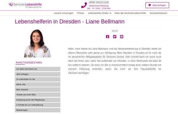 Vorschau von www.seniorenlebenshilfe.de, SeniorenLebenshilfe, Liane Ressel