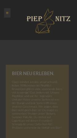Vorschau der mobilen Webseite piepnitz.de, PiepNitz Craft-Bier UG